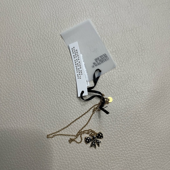 NWT - Zara 24K Gold Plated Bow Tie Necklace Limited Edition - Made in SPAIN - Picture 11 of 11